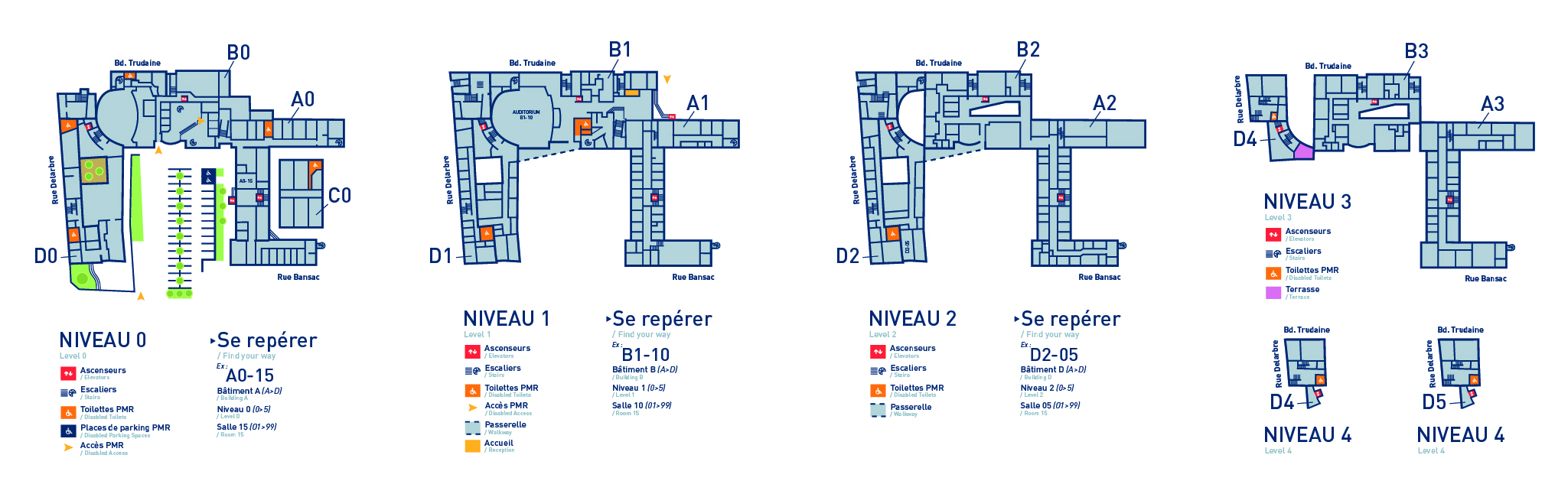 Clermont School of Business - Plan du campus de Clermont-Fd